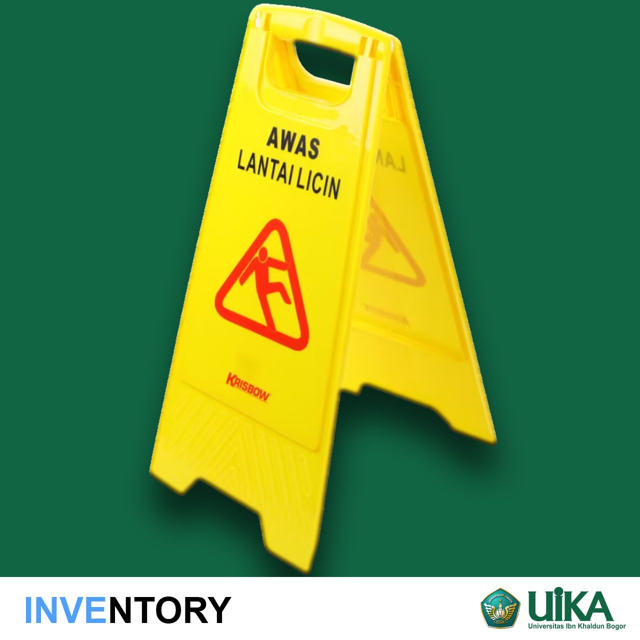 Awas Lantai licin Merk. Krisbow