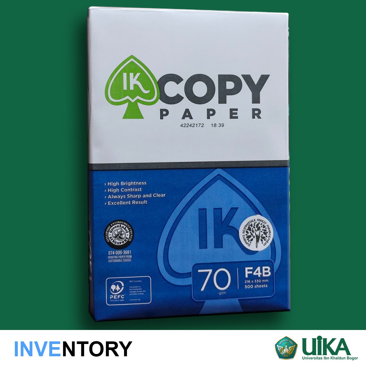 Kertas F4 70gsm/75 gsm