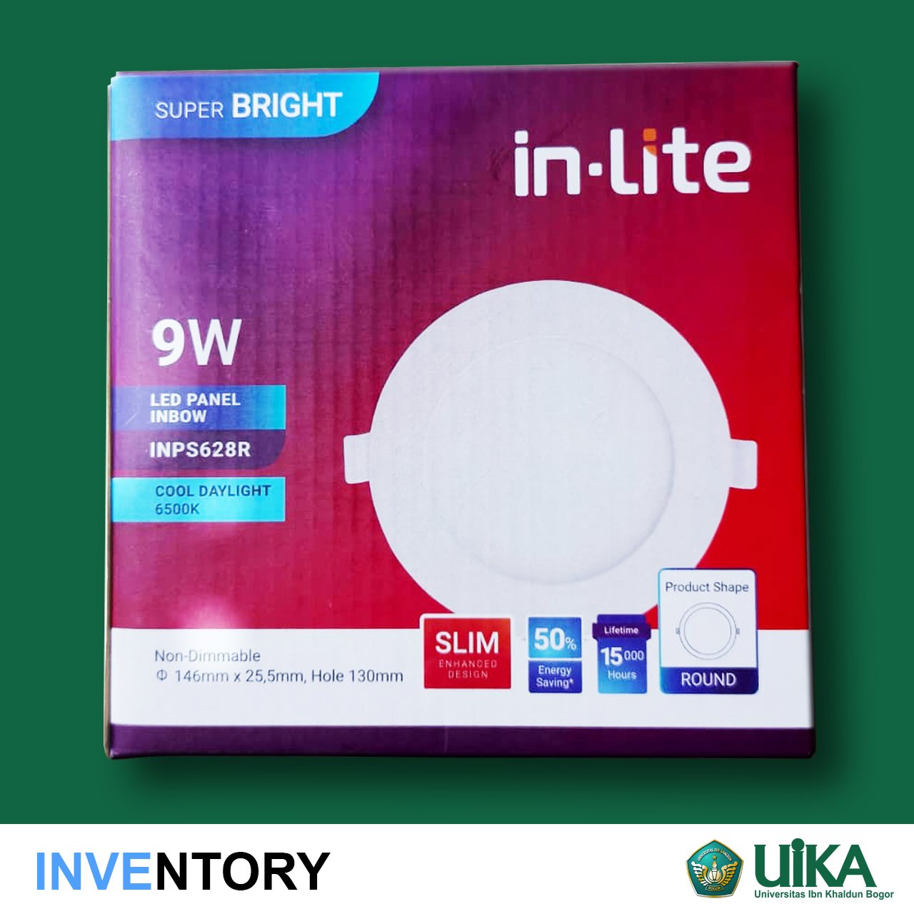 Lampu In-Lite 9W Slim (Lampu Bulat)